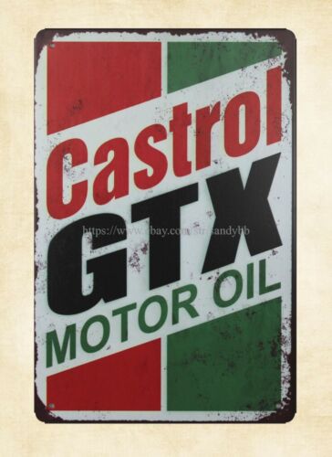 정원 장식용 카스트롤 GTX 모터 오일 금속 틴 사인  - Castrol Oil Gtx 리뷰 및 가격